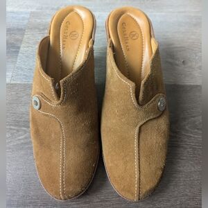 Cole Haan Women's Tan Suede Slip-On Heel Shoes - Size 6 1/2